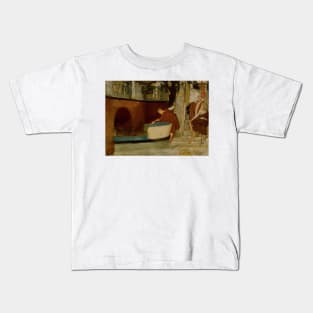 The Embarkation On The Barge by Lawrence Alma-Tadema Kids T-Shirt